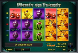 игровой аппарат Plenty on twenty